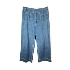 Velvet Heart Denim Womens Alyx Cropped Wide Leg Pants Jeans High Rise Size 29